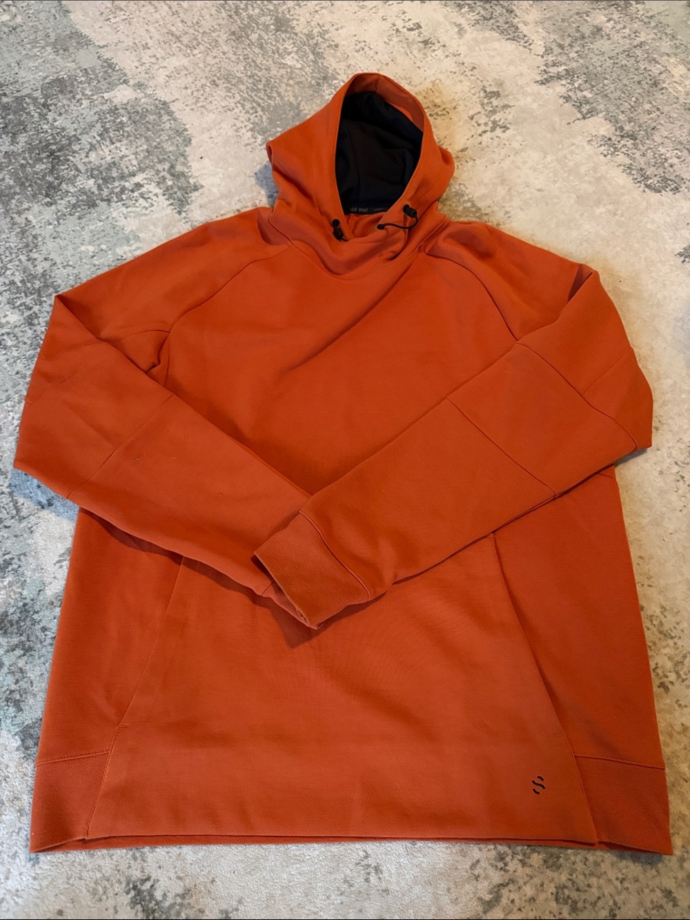 H&M Men's Sport Pullover Hoodie Orange Size Medium